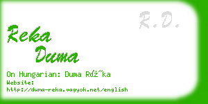 reka duma business card